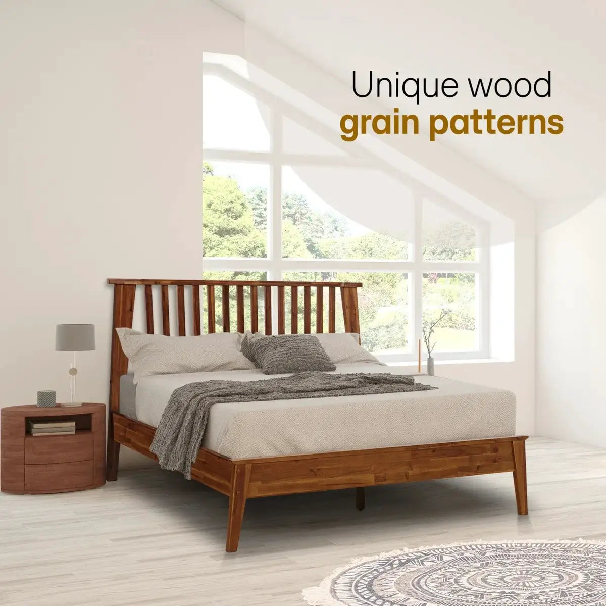 Kaylin Solid Wood Bed Frame by Megsu