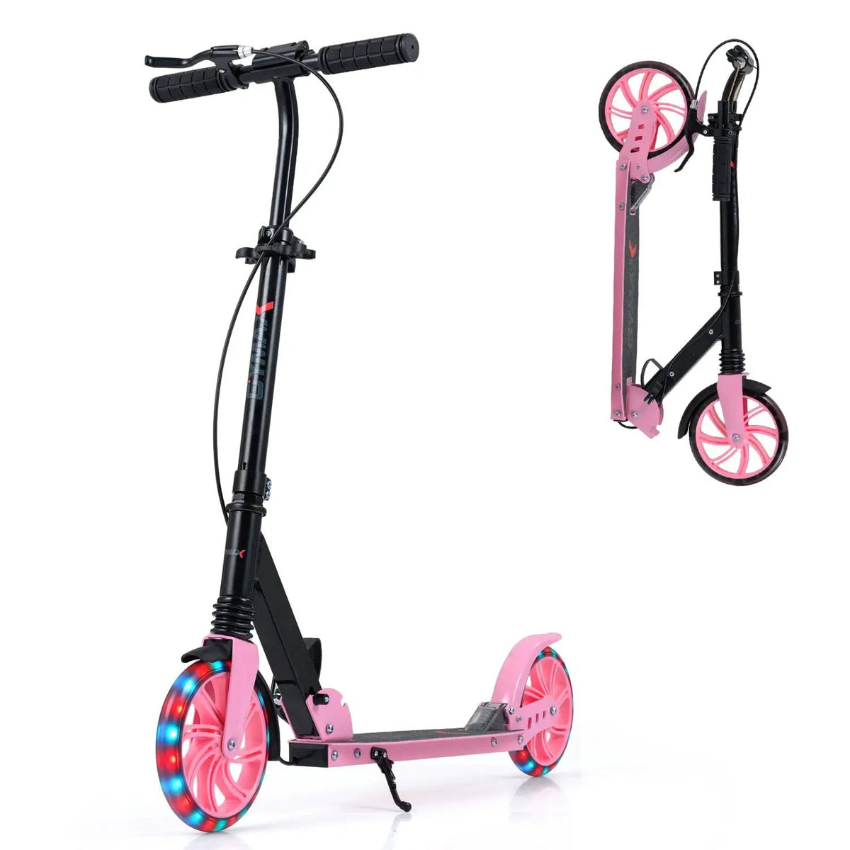 Kick Scooter for Kids Teens Adults Age 8+ Foldable Scooter with Large Light-up Wheels, photo 4 of 16
