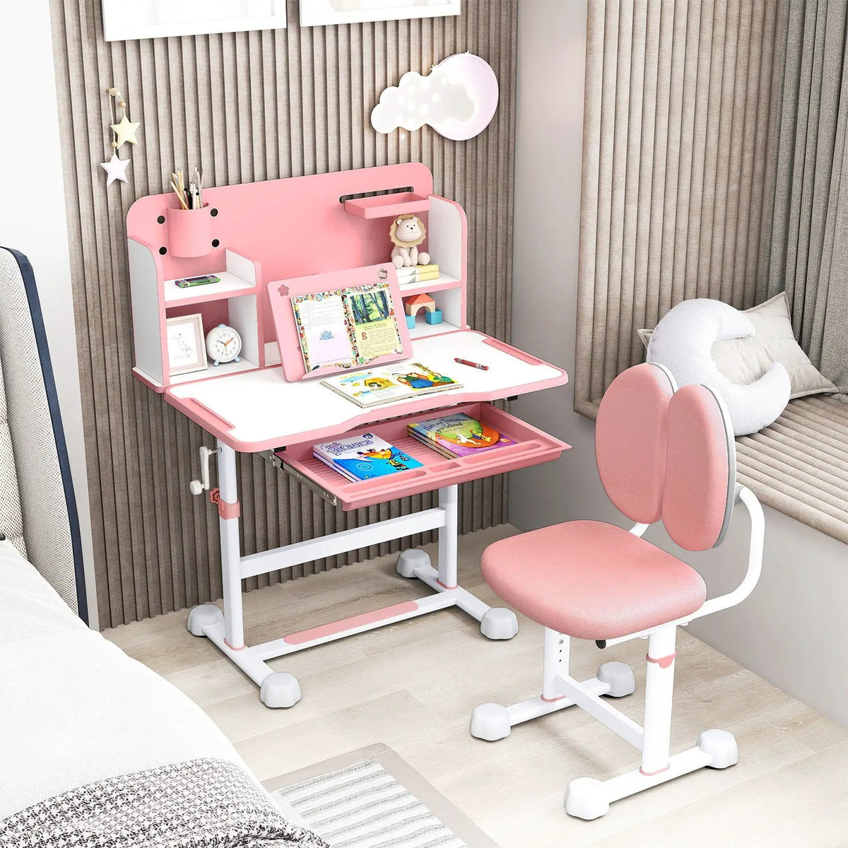 Kid's Study Desk and with Tilt Desktop and Pen Holder, photo 2 of 24