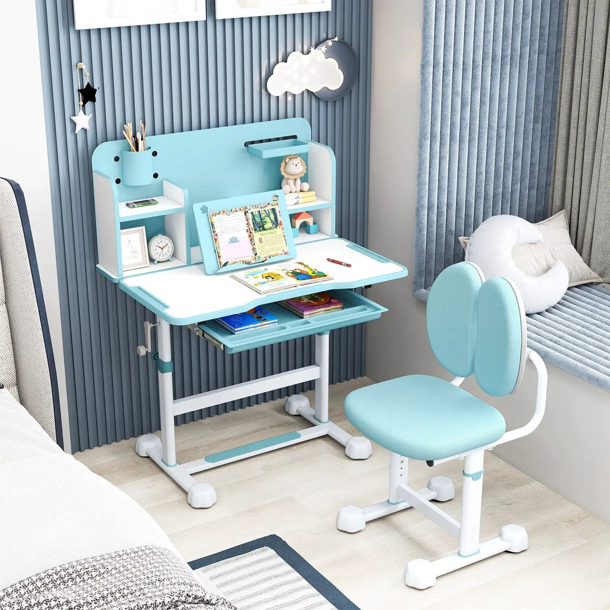 Kid's Study Desk and with Tilt Desktop and Pen Holder, photo 5 of 24