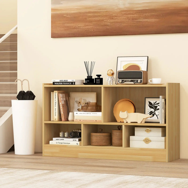 Kids 2-Shelf Bookcase 5-Cube Wood Toy Storage Cabinet Organizer by DirectDeals
