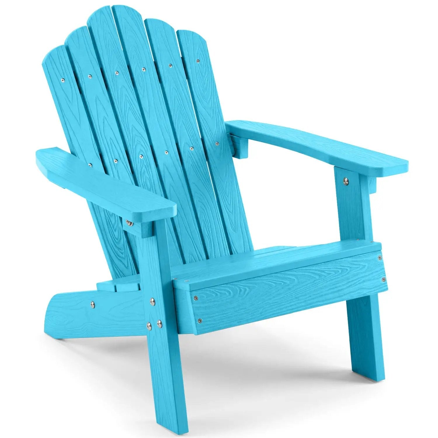 Kids Adirondack Chair All-weather Outdoor Chair for Children with Tilted High Backrest by DirectDeals