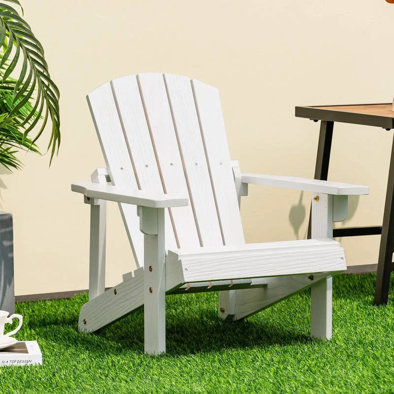 Kid's Adirondack Chair with High Backrest and Arm Rest by DirectDeals