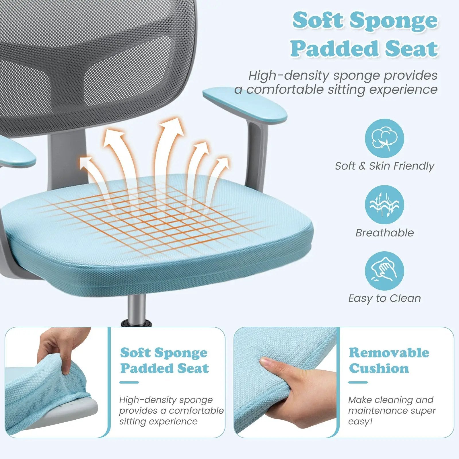Adjustable Desk Chair with by DirectDeals