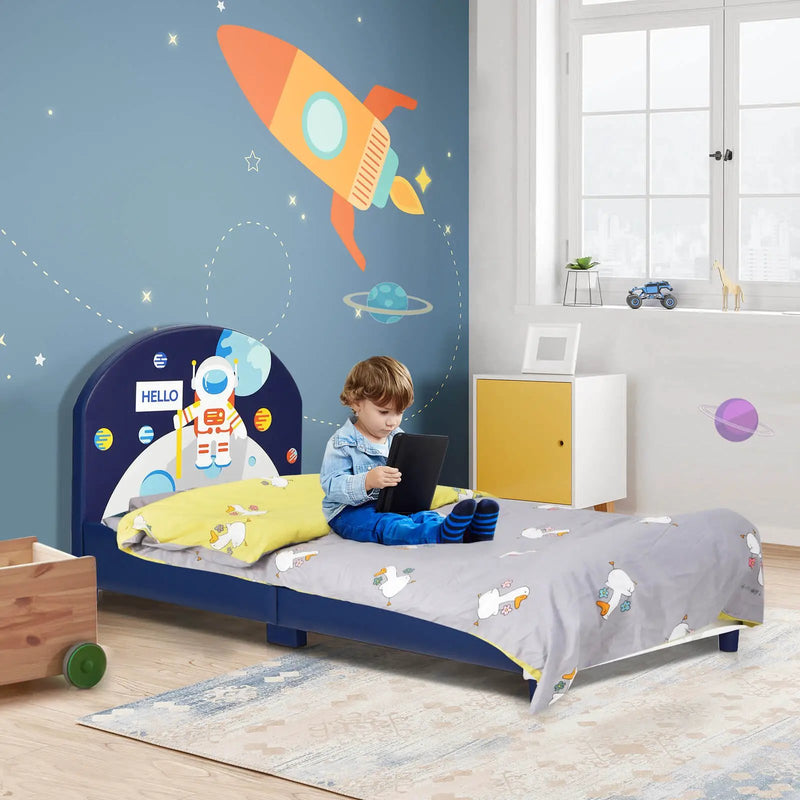 Kids Upholstered Platform Bed with Headboard and Footboard by DirectDeals