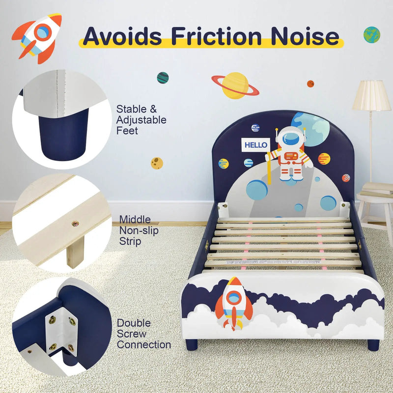 Kids Upholstered Platform Bed with Headboard and Footboard by DirectDeals