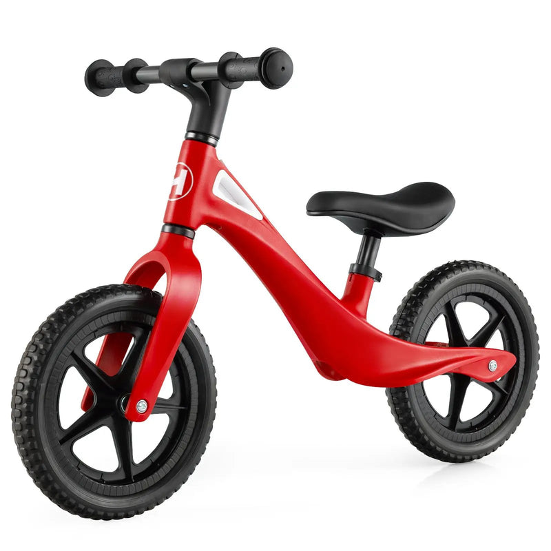 Kids Balance Bike with Rotatable Handlebar and Adjustable Seat Height-Red by DirectDeals