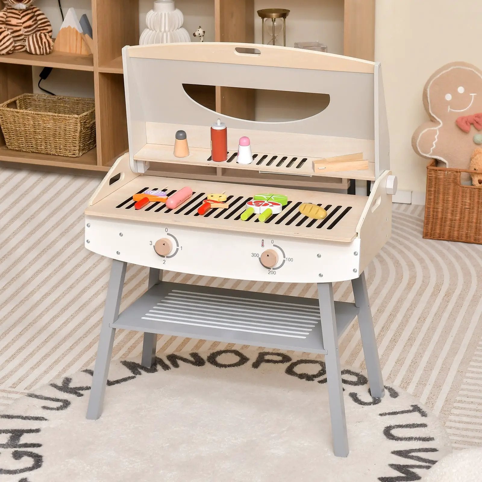 Kids Barbecue Grill Playset for Girls and Boys Aged 3+ by DirectDeals