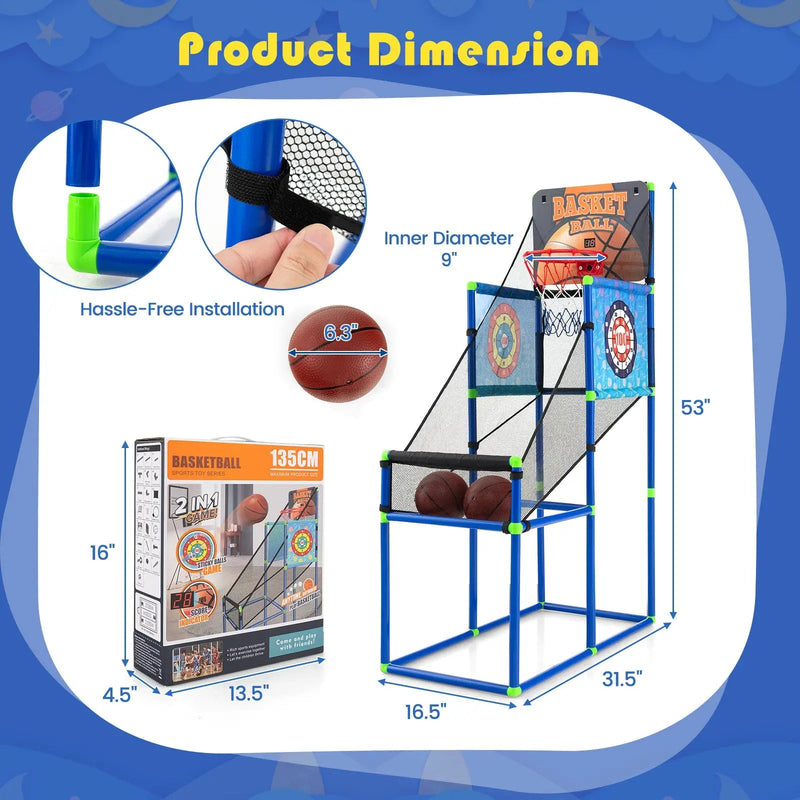 Kids Basketball Arcade Game with Electronic Scoreboard and Sound Effect by DirectDeals