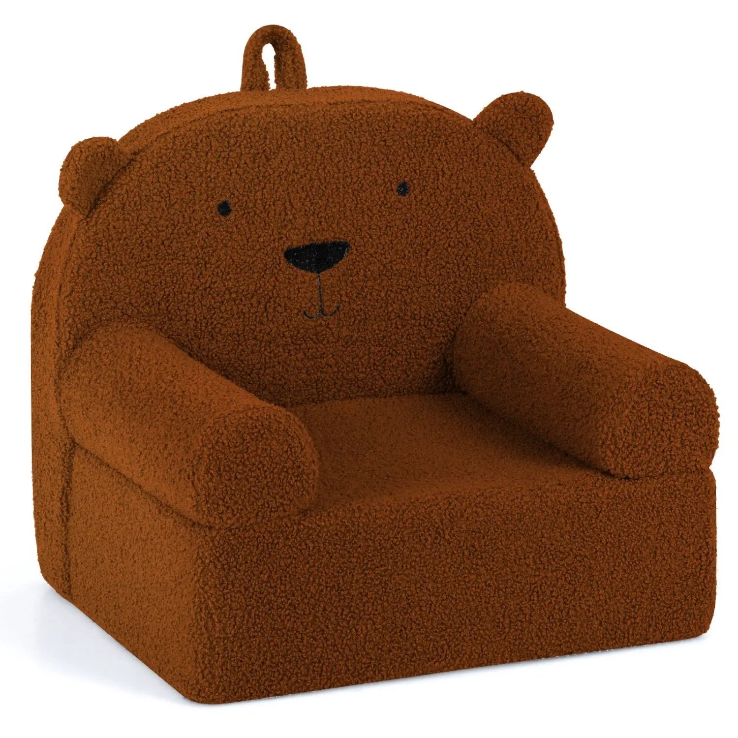 Kids Bear Sofa Toddler Foam Couch with Soft Fleece Fabric Cover by DirectDeals