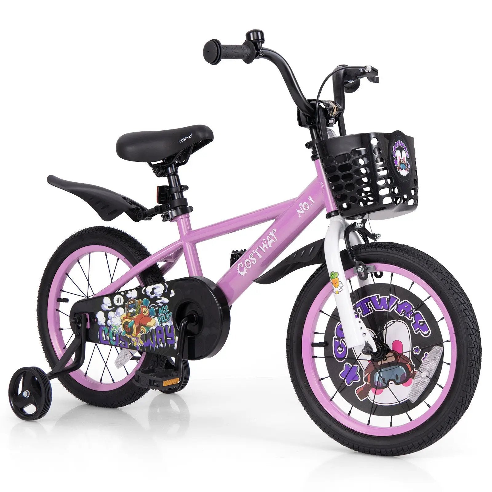 14 Inch Kids Bike for 3-5 Years Old Sport Bicycle with Adjustable Handlebar and Saddle-14 inches by DirectDeals