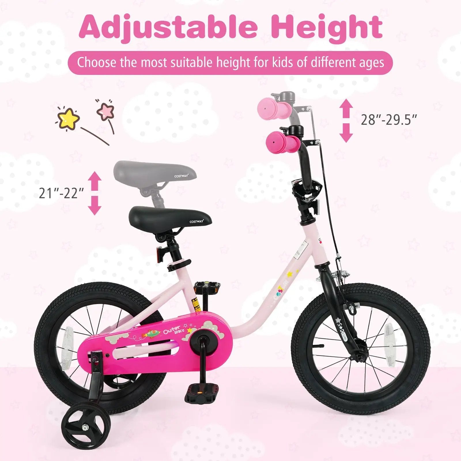 Kids Bike for 3-7 Years Old Boys and Girls 12/14/16-Inch Children Bicycle by DirectDeals