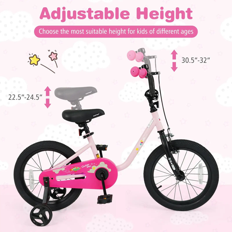Kids Bike for 3-7 Years Old Boys and Girls 12/14/16-Inch Children Bicycle by DirectDeals