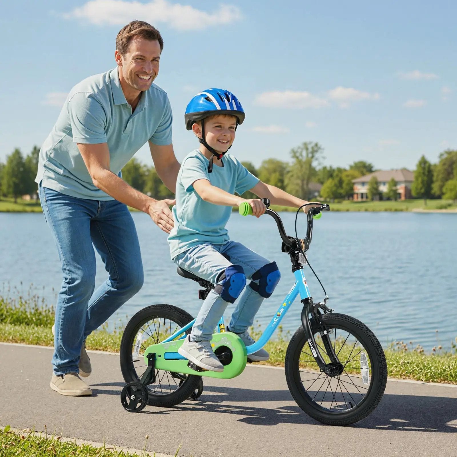 Kids Bike for 3-7 Years Old Boys and Girls 12/14/16-Inch Children Bicycle Blue by DirectDeals