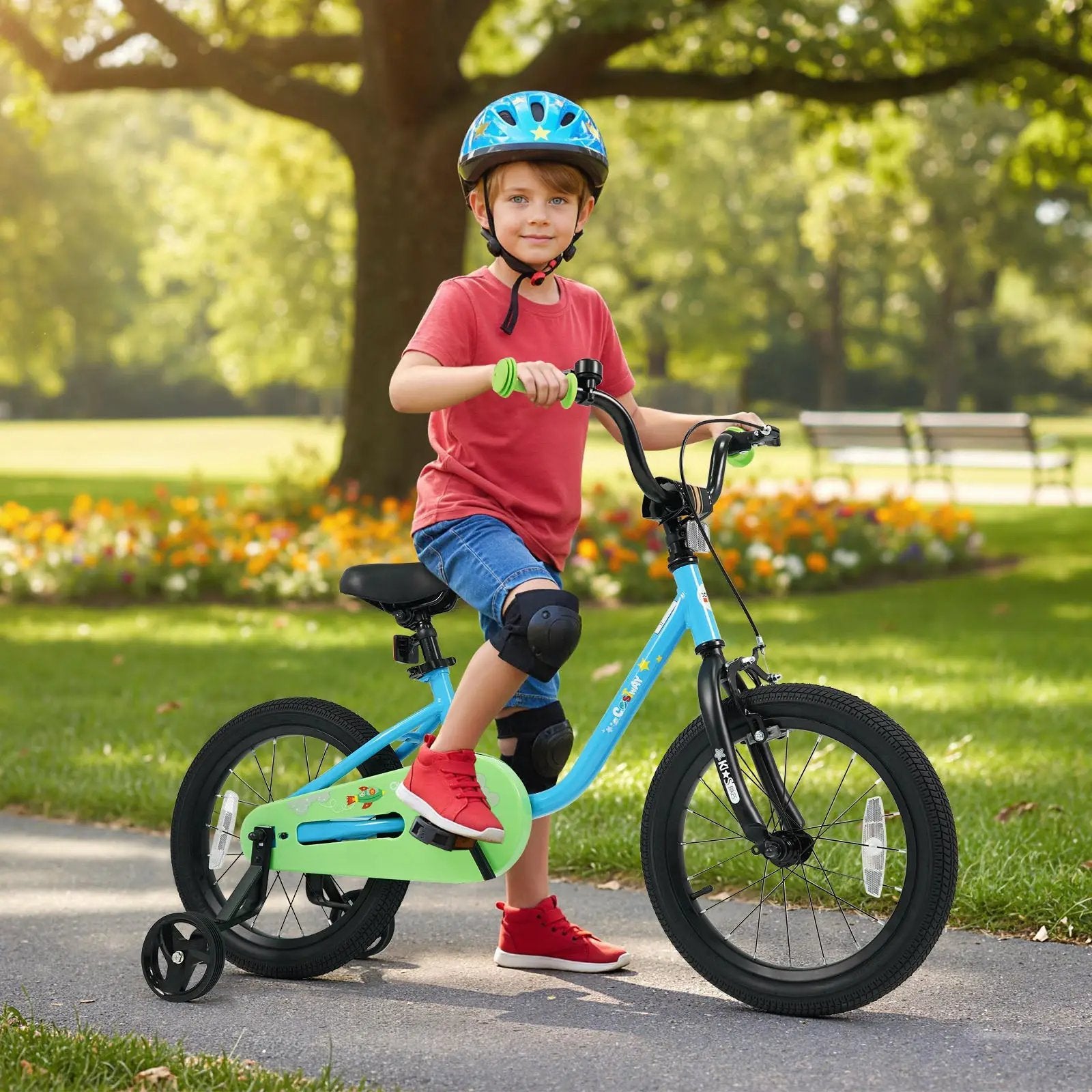 Kids Bike for 3-7 Years Old Boys and Girls 12/14/16-Inch Children Bicycle Blue by DirectDeals