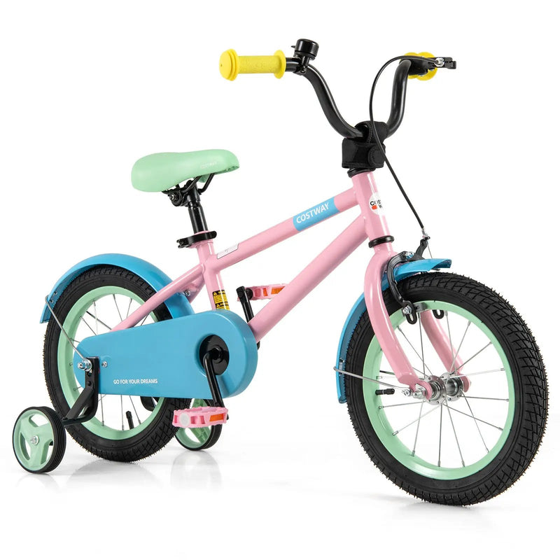 Kids Bike with Adjustable Handlebar and Saddle Pink by DirectDeals