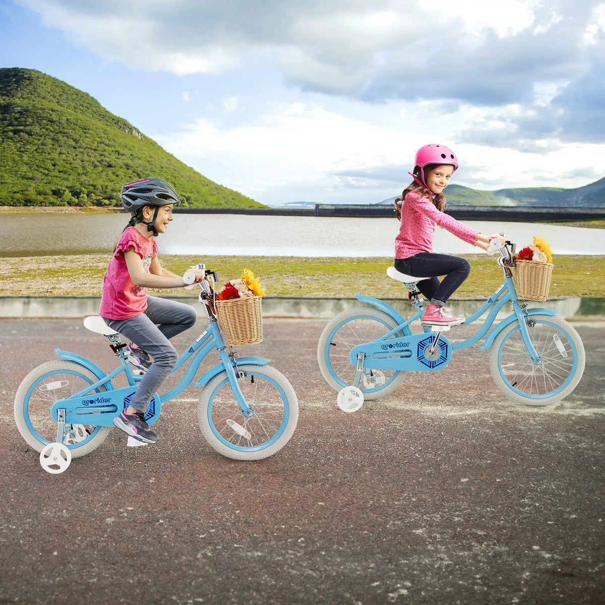 16-Inch Kids Bike with Training Wheels and Adjustable Handlebar Seat, photo 2 of 10