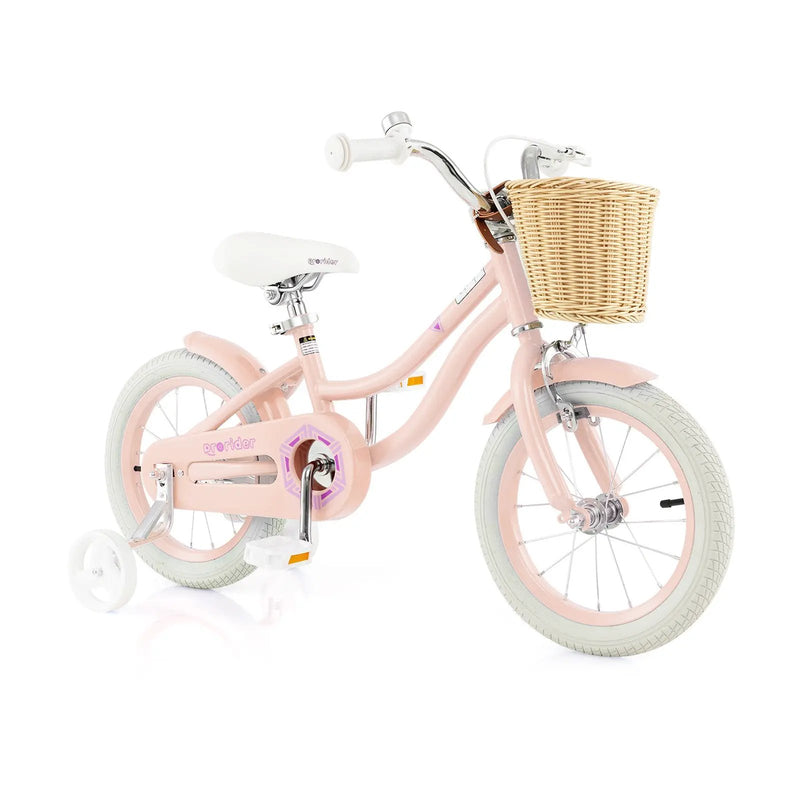 14-Inch Kids Bike with Training Wheels and Adjustable Handlebar Seat by DirectDeals