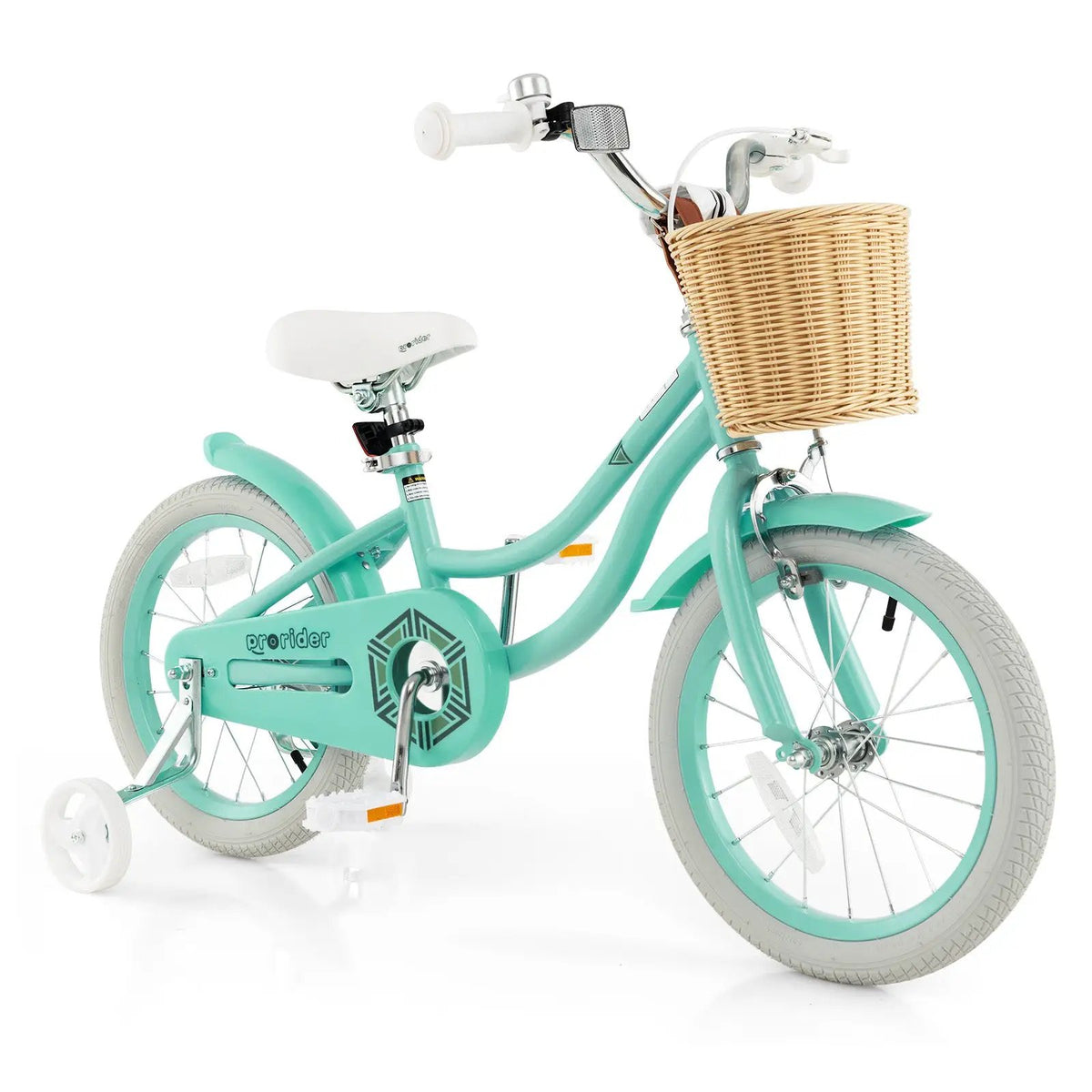 16-Inch Kids Bike with Training Wheels and Adjustable Handlebar Seat, photo 9 of 10