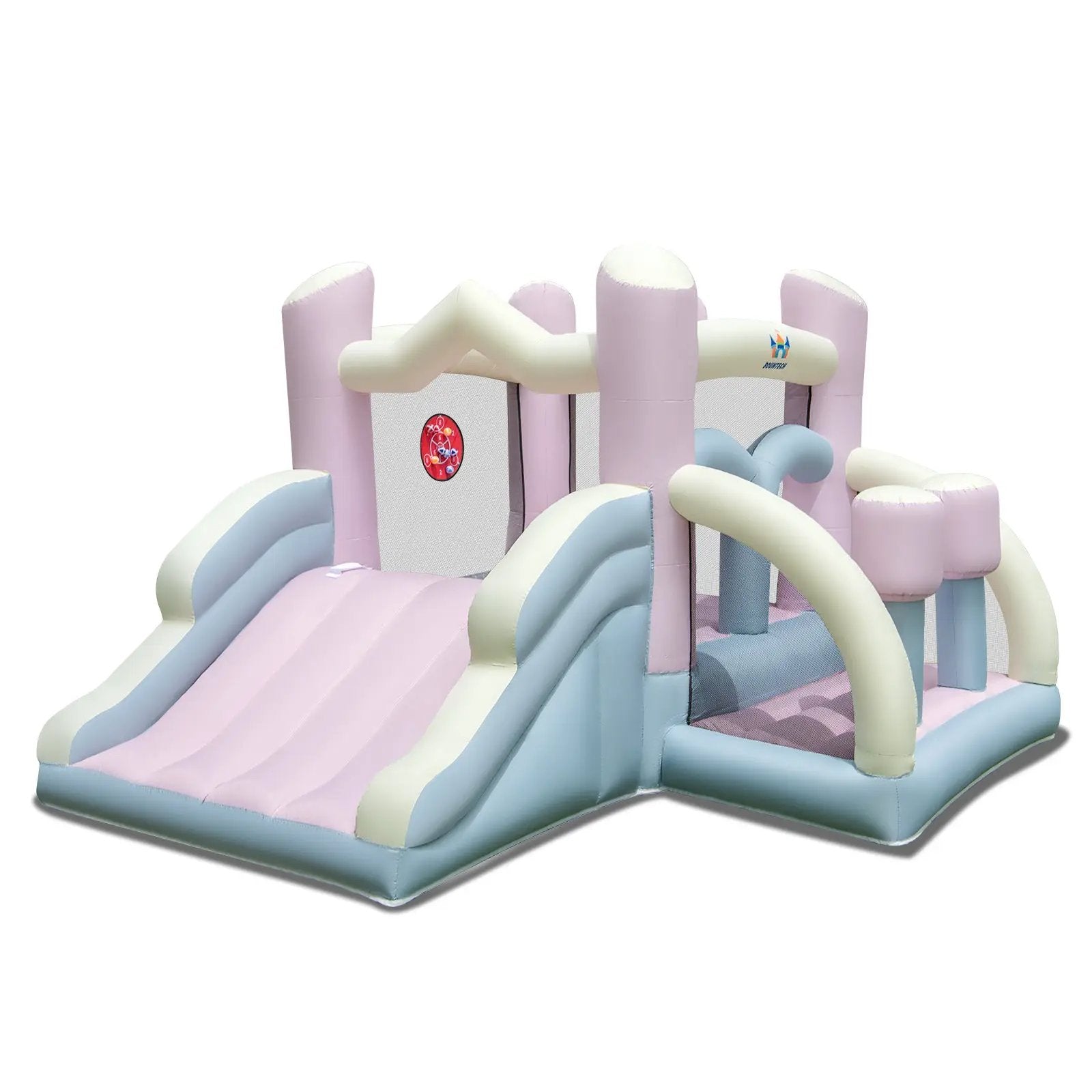 Kids Bounce House with Slide and 2 Boxing Columns for Party without Blower by DirectDeals
