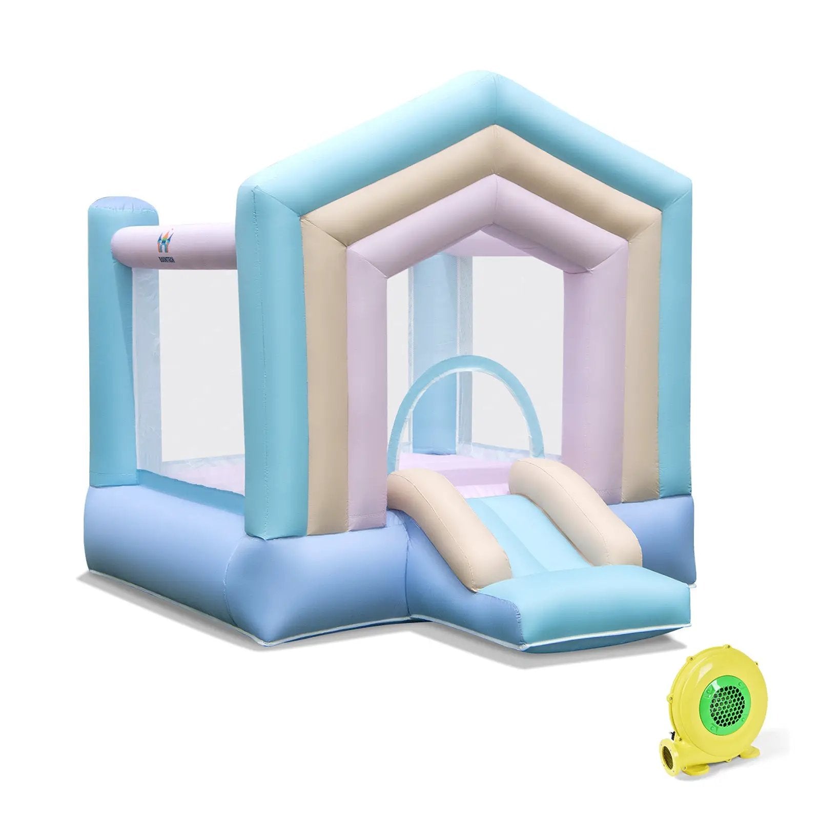 Kids Bounce House with Slide and Basketball Rim Bouncy Castle for Party with 480W Blower by DirectDeals