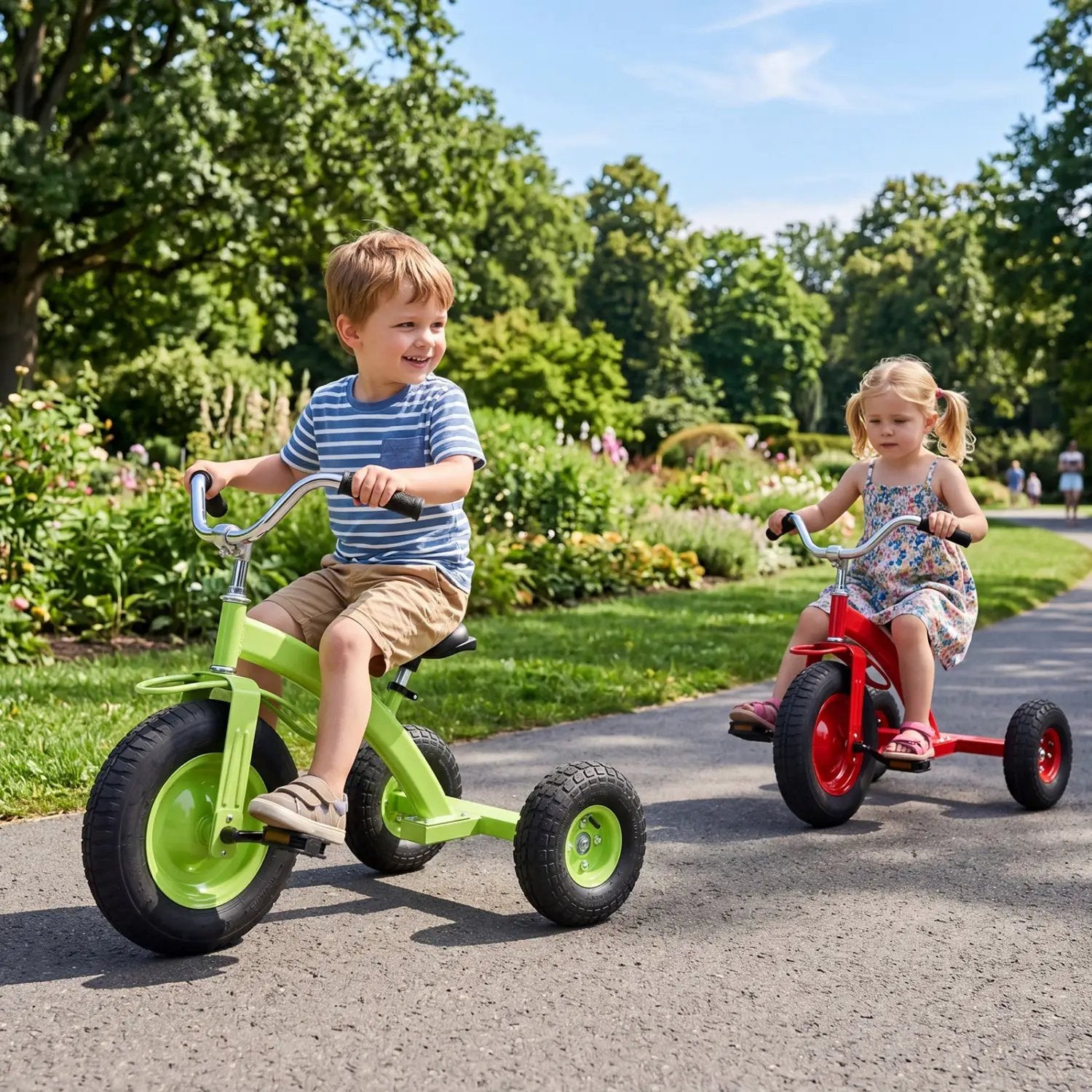 Kids Carbon Steel Bike with 15-Inch Inflatable Tires by DirectDeals