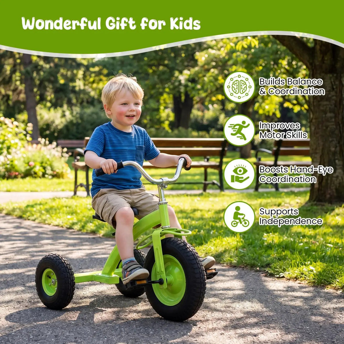 Kids Carbon Steel Bike with 15-Inch Inflatable Tires, photo 6 of 16