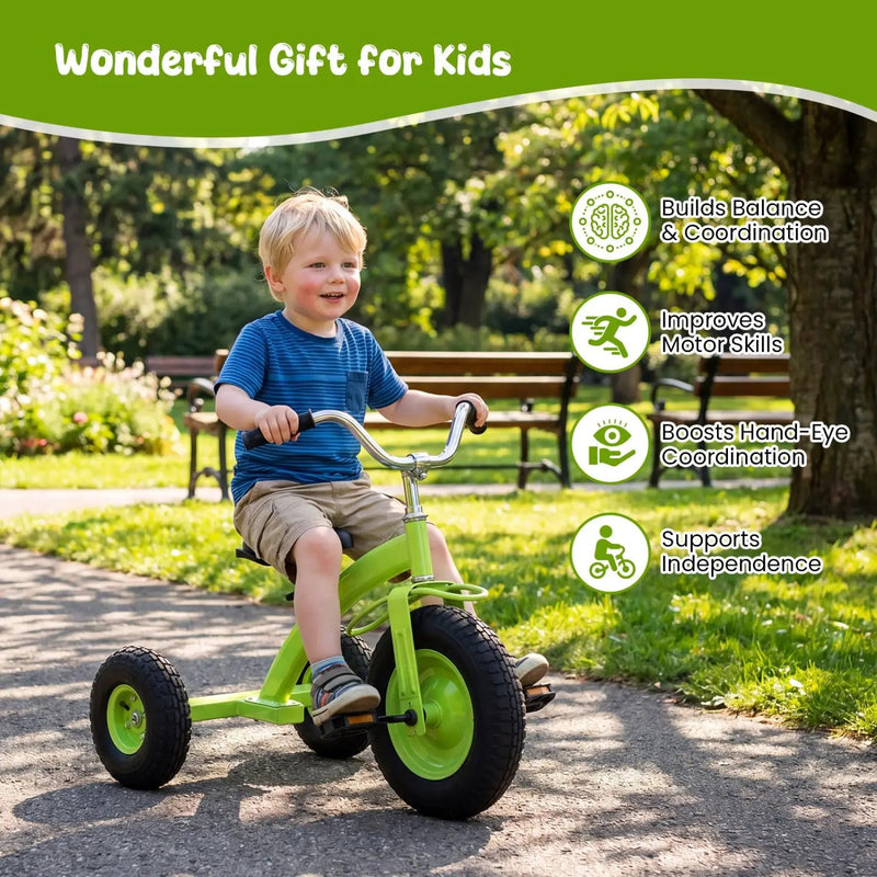 Kids Carbon Steel Bike with 15-Inch Inflatable Tires by DirectDeals