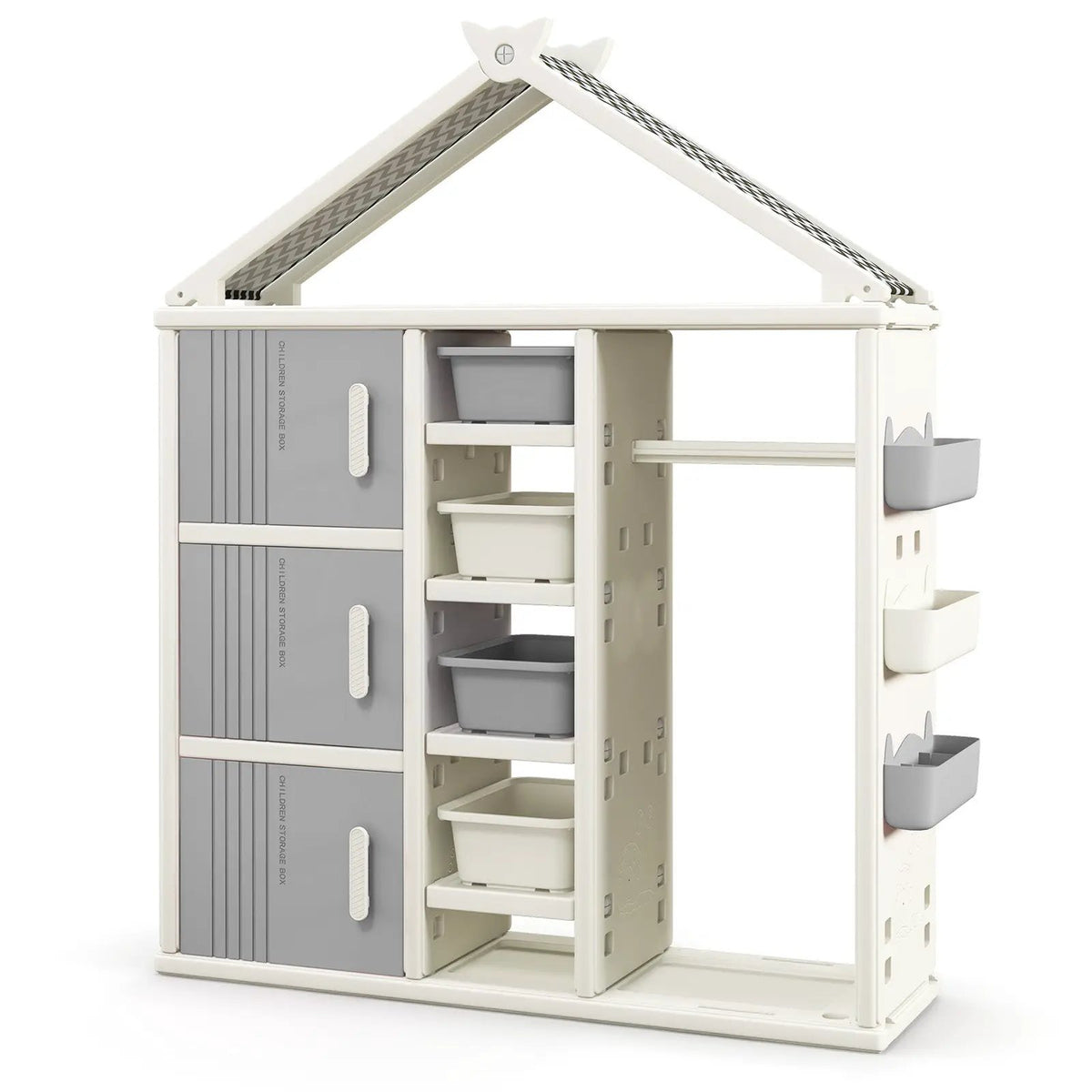 Kids Costume Storage Closet with Storage Bins and Shelves and Side Baskets for Kids Room, photo 3 of 10