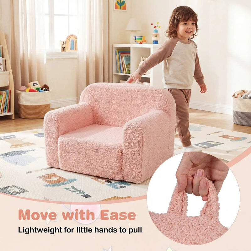 Kids Couch Portable Toddler Sofa with Anti-slip Base by DirectDeals