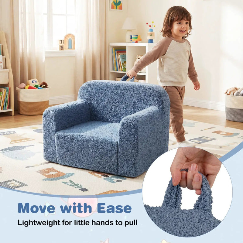 Kids Couch Portable Toddler Sofa with Anti-slip Base by DirectDeals