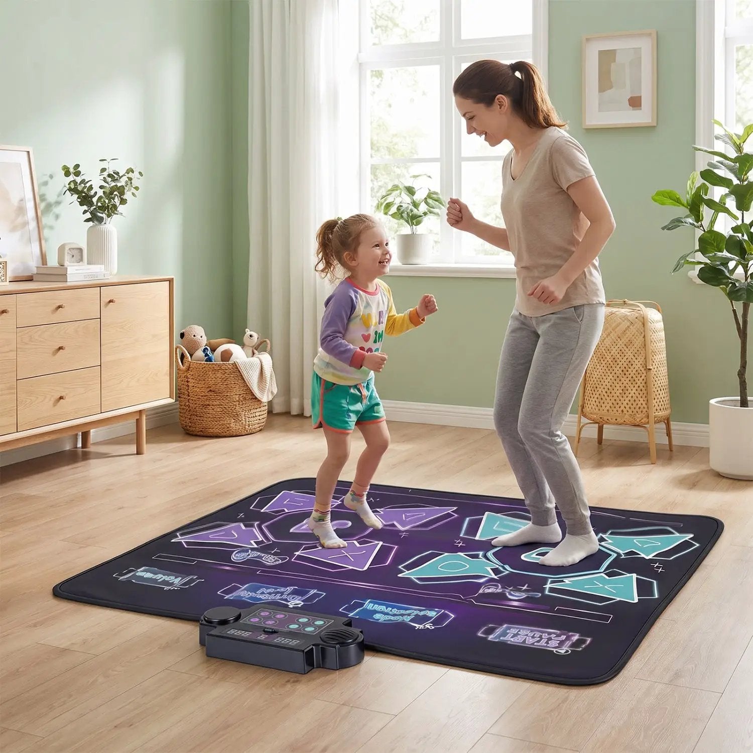 Electronic Kids Dance Mat with 8 Songs & LED Lights by DirectDeals