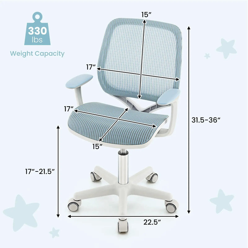 Swivel Mesh Children Computer Chair with Adjustable Height by DirectDeals