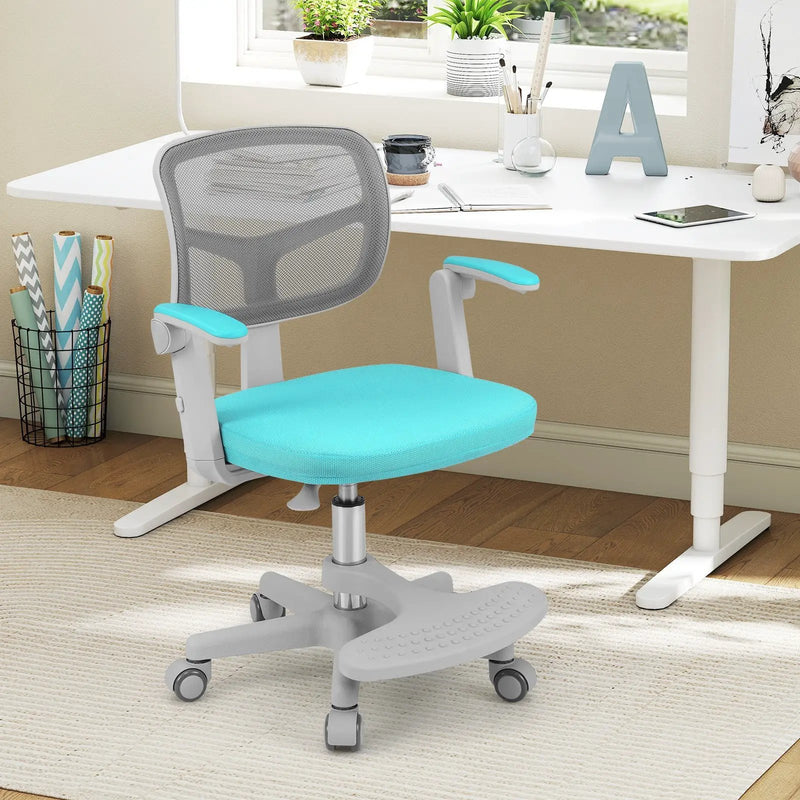 Kids Desk Chair Children Study Chair with Adjustable Height Armrest and Footrest by DirectDeals
