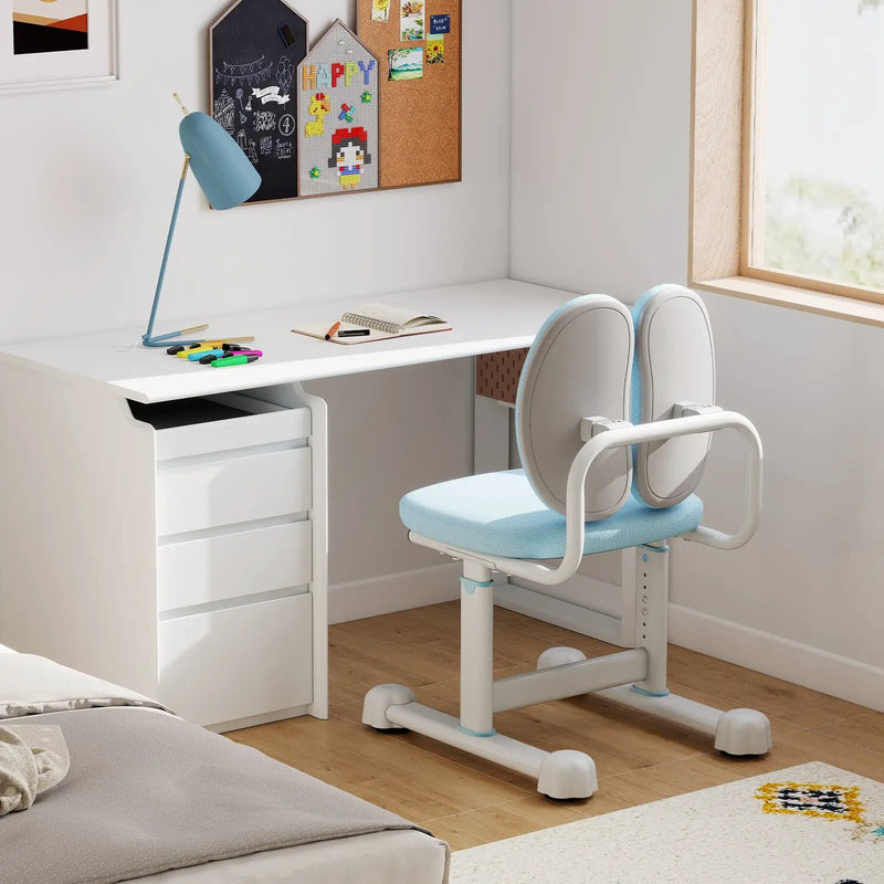 Kids Desk Chair Children Study Chair with Double Back Support and Adjustable Height by DirectDeals