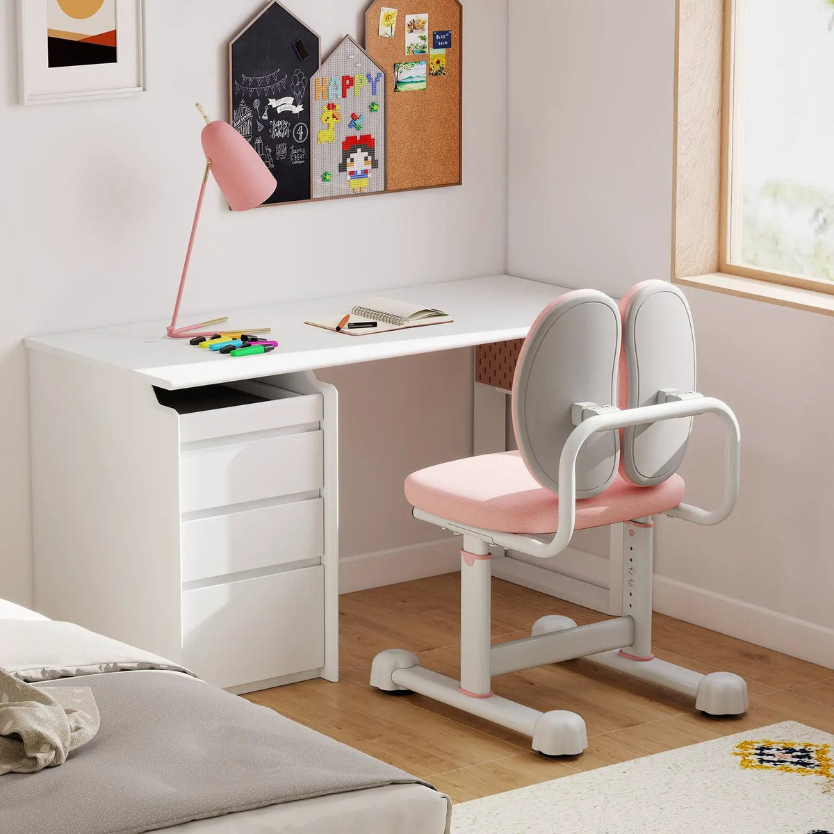 Kids Desk Chair Children Study Chair with Double Back Support and Adjustable Height, photo 13 of 24