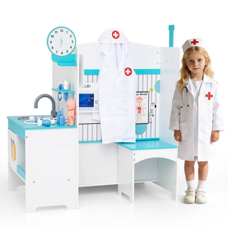 Kids Doctor Play Set with Adjustable Height Bar by DirectDeals