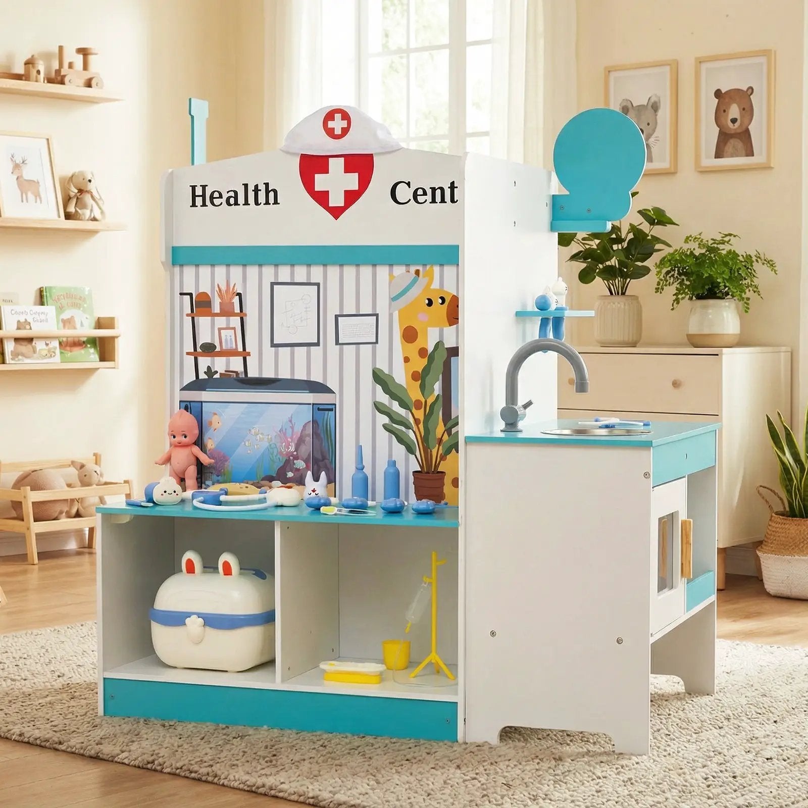 Kids Doctor Play Set with Adjustable Height Bar by DirectDeals