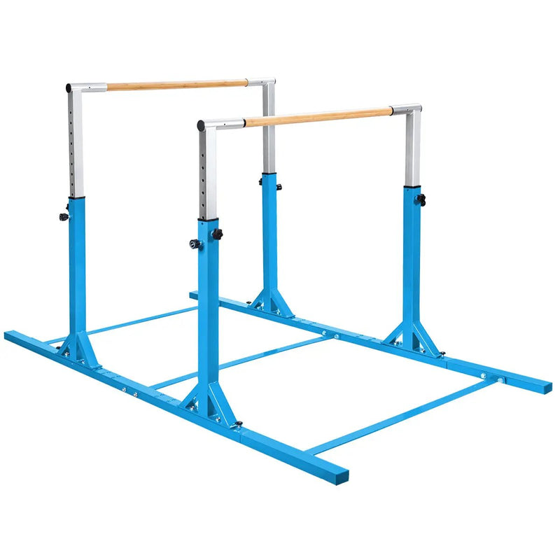 Kids Double Horizontal Bars Gymnastic Training Parallel Bars Adjustable-Purple by DirectDeals