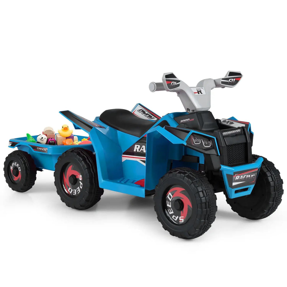 6V Kids Electric ATV Quad Car with Detachable Trailer, photo 12 of 32