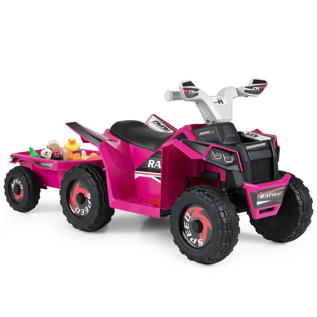 6V Kids Electric ATV Quad Car with Detachable Trailer, photo 11 of 32