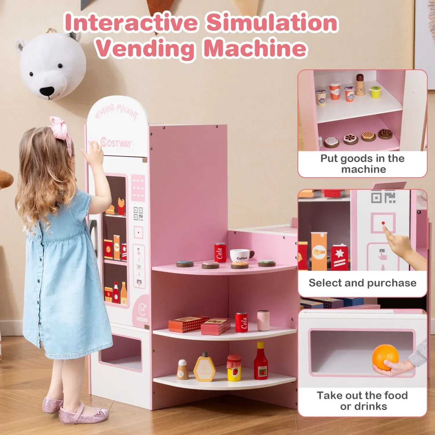 Kids Grocery Store Playset with Cash Register & POS Machine by DirectDeals