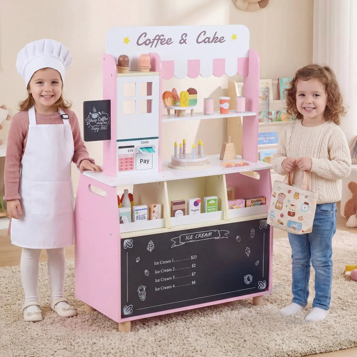 Kids Ice Cream Shop Playset with 27 Accessories - Ages 3+, photo 7 of 16