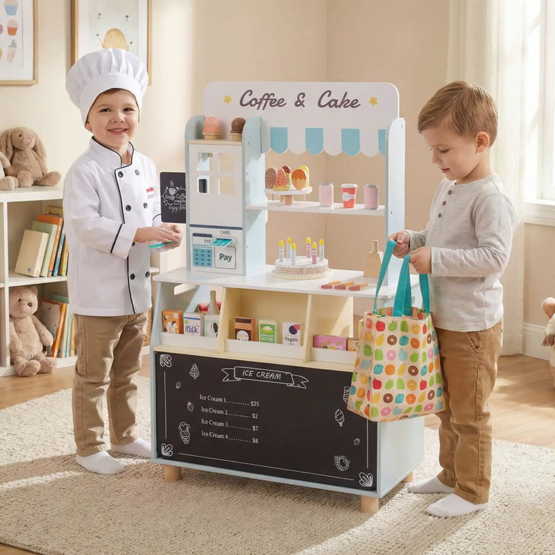 Kids Ice Cream Shop Playset with 27 Accessories - Ages 3+ by DirectDeals