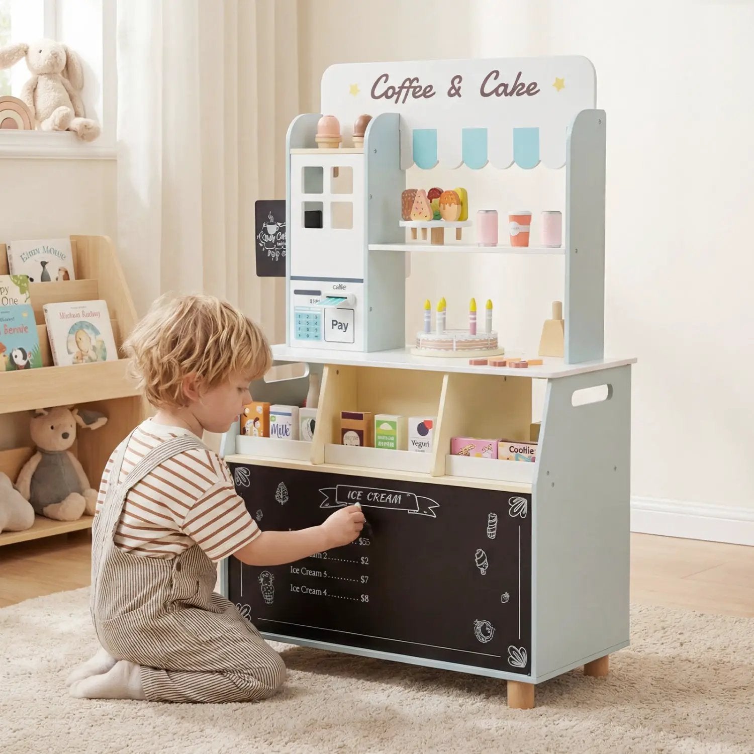 Kids Ice Cream Shop Playset with 27 Accessories - Ages 3+ by DirectDeals