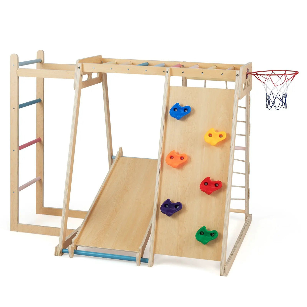 Kids Indoor Playground 6-in-1 Jungle Gym for 3-14 Years Olds, photo 7 of 16