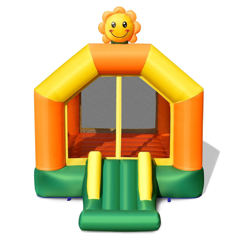 Kids Inflatable Bounce House with Slide and Basketball Rim with 735W Blower by DirectDeals