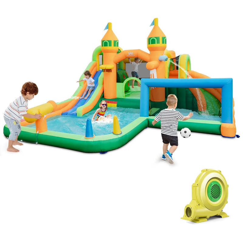 Kids Inflatable Water Slide for Yard Lawn with 735W Blower by DirectDeals