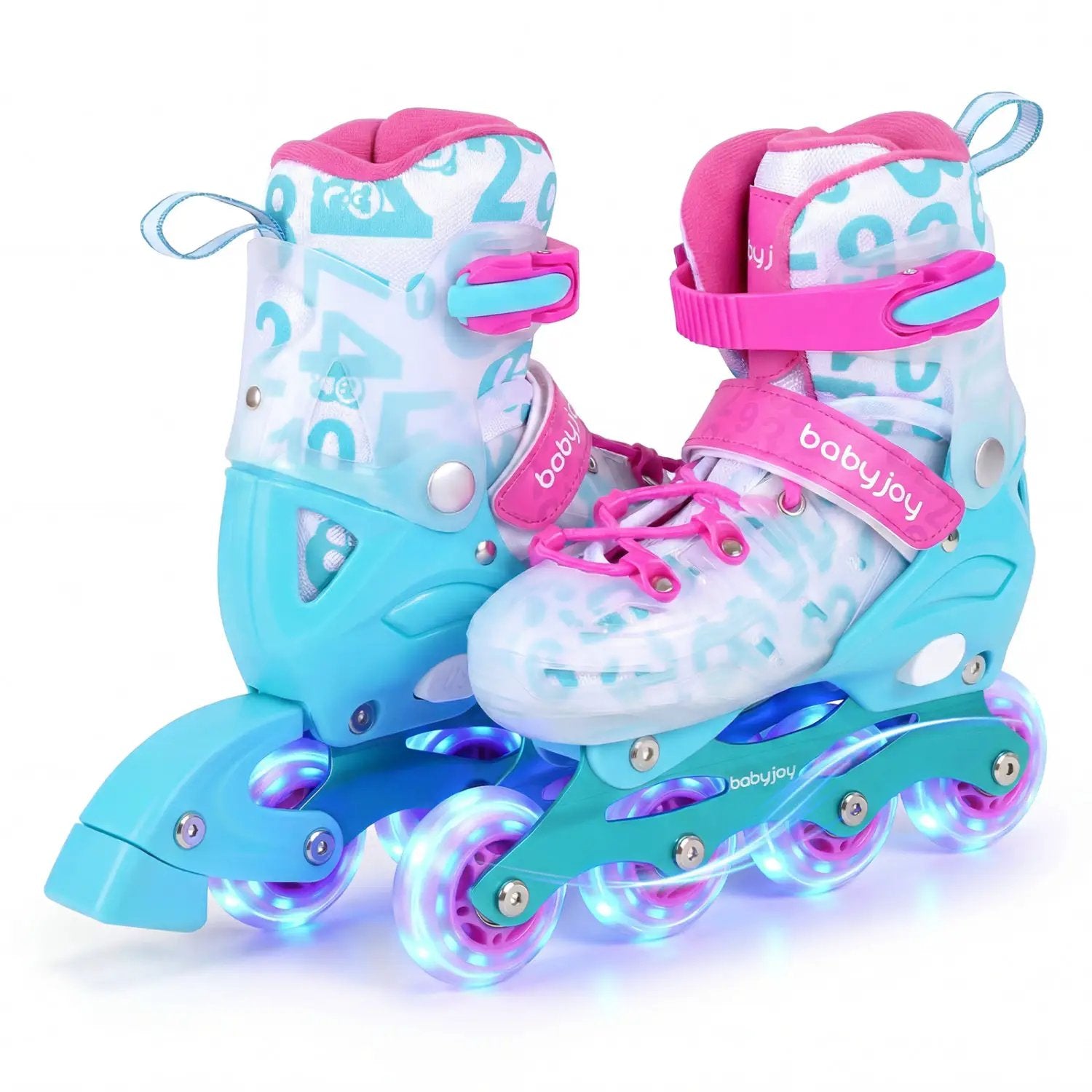 Kids Inline Skates with Light Up Wheels for Beginners Ages 9-14 by DirectDeals