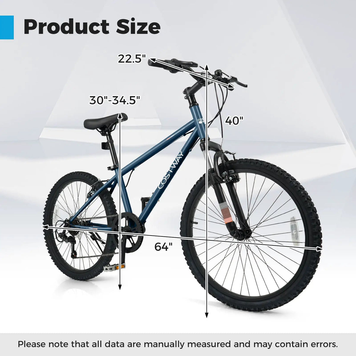 Kids Mountain Bike 20 24 Inch Child Bicycle for Boys Girls Aged 8+ Years Old Navy, photo 7 of 16